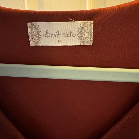 Altar’d State Flared Bell Sleeve Fully Lined Red Mini Dress• Medium - Picture 5 of 7